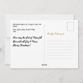 Elégant Joyeux Vacances Photo Carte de Noël (Dos)