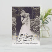 Elegant Jubileum # JAREN IN FOREVÉ Foto Kaart (Staand voorkant)