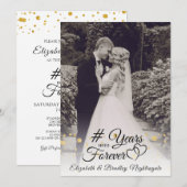 Elegant Jubileum # JAREN IN FOREVÉ Foto Kaart (Voorkant / Achterkant)