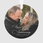 Elegant Jubileum paar foto Ornament (achterkant)