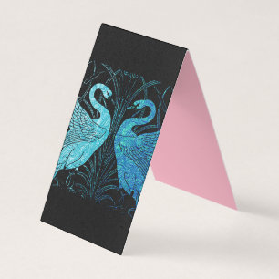 elegant Jugendstilontwerp, metaalwintertaling & Visitekaartjes