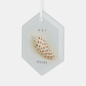 Elegant Junonia Beach Shell Glas Ornament (Voorkant links)