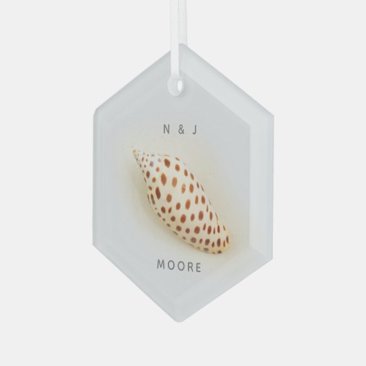 Elegant Junonia Beach Shell  Glas Ornament (Voorkant links)