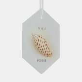 Elegant Junonia Beach Shell Glas Ornament (Voorkant Rechts)