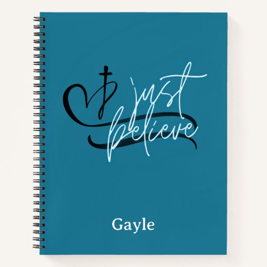 Elégant Juste Croire Carnet Spiral (Devant)