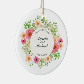 Élégant Juste Marié Floral Mariage | Ornement (Droite)