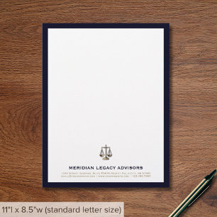 Elegant Justice Scale Logo Briefhoofd
