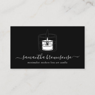 Elegant kaars illustratie ontwerp visitekaartje