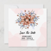 Elegant Kaart Wedding Invitation Design Vector (Achterkant)