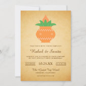 Elégant Kalash Faire-part de mariage indienne Vint (Devant)