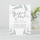 Elegant kalligrafie Botanisch Vrijgezellenfeest Kaart (Staand voorkant)