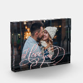 Elegant kalligrafie Ik hou van fotoblokkering Fotoblokken (Links)