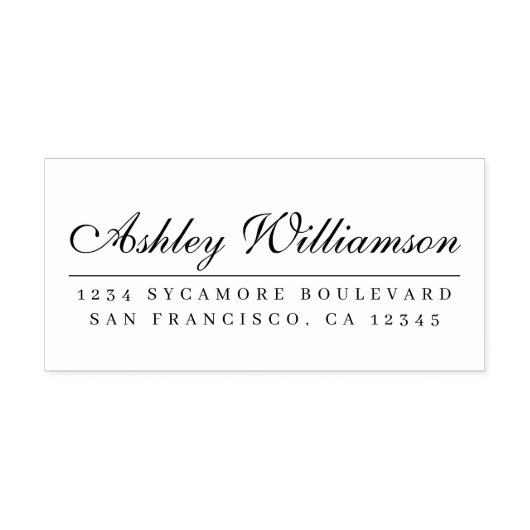 Elegant kalligrafie retouradres 	rubberstempel (Afrduk)