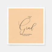 Elegant kalligrafie script Afstuderen Servet (Voorkant)