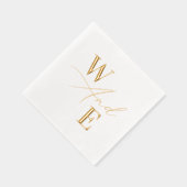 Elegant kalligrafie script bruiloft monogram folie servetten (Rechts)