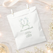 Elegant kalligrafie script Floral Crest Wedding Bedankzakje (Geknipt)