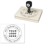 Elegant Kalligrafie Script Handgemaakt met liefde  Rubberstempel (Gestempeld)