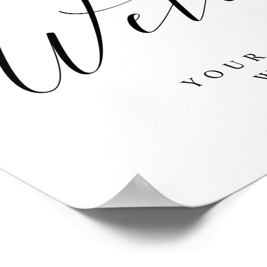 Elegant kalligrafie script om het even welk event  poster (Hoek)