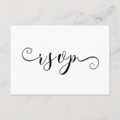 Elegant Kalligrafie Script Traditionele bruiloft R Informatiekaartje (Achterkant)