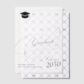 Elegant kalligrafie script zwart pet afstuderen vellum uitnodigingen (Offset (Uitnodiging))