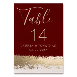 Elegant kalligrafiescript, Bourgogne, gouden bruil Kaart