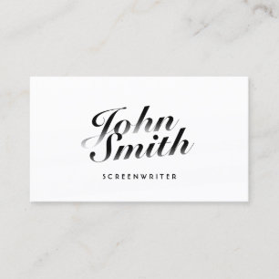 Elegant Kalligrafisch Visitekaartje Screenwriter