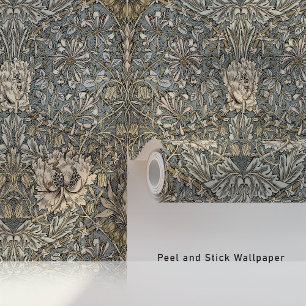 Elegant kamperfoelie patroon William Morris Style Behang