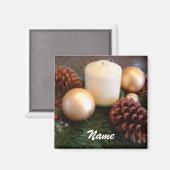 Elegant Kandle Place Holder Magneet (Voorkant / Achterkant)