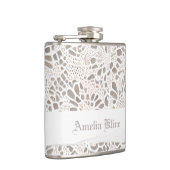 Elegant  Kant en Linnen Custom Heupfles (Rechts)