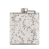 Elegant  Kant en Linnen Custom Heupfles (Achterkant)