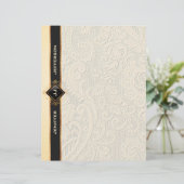 Elegant  kant textuur Papier Briefhoofd (Staand voorkant)