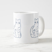 Elegant kat ontwerp extra grote beker (Voorkant rechts)