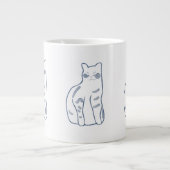 Elegant kat ontwerp extra grote beker (Voorkant)