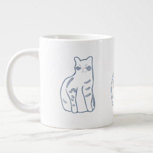Elegant kat ontwerp extra grote beker