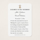 Elegant katholieke bruiloft voor Maagd Maria Kaart (Achterkant)