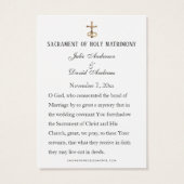 Elegant katholieke bruiloft voor Maagd Maria Kaart (Achterkant)