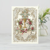 Elegant-katholieke Heilige Communie Jesus Invitati Kaart (Staand voorkant)