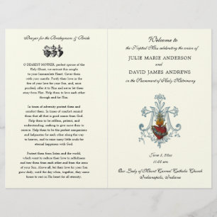 Elegant katholieke Weddenschappen Mass Programme