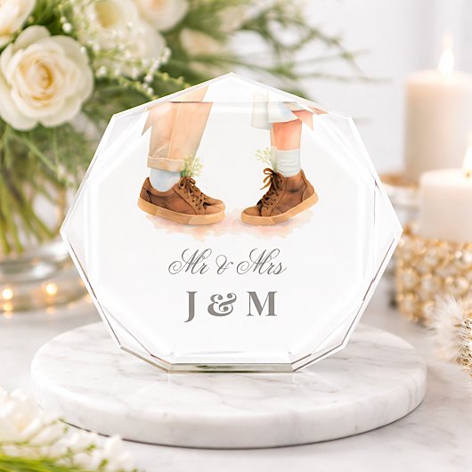 Elegant Keepsake Newlyweds Gift Bride Groom Fotoblokken