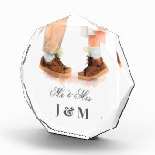 Elegant Keepsake Newlyweds Gift Bride Groom Fotoblokken (Rechts)