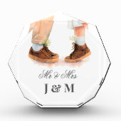 Elegant Keepsake Newlyweds Gift Bride Groom Fotoblokken (Voorkant)