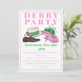 Elegant Kentucky Derby Party Hat & Heels Soiree  Kaart (Staand voorkant)