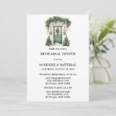 Elegant Kerkdeur Scène Repetitie Diner Kaart (Staand voorkant)