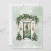 Elegant Kerkdeur Scène Repetitie Diner Kaart (Achterkant)