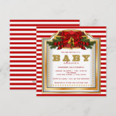 Elegant Kerst Baby shower Kaart (Voorkant / Achterkant)