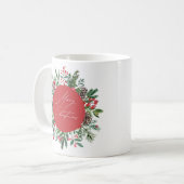 Elegant kerst bladeren koffiemok (Voorkant links)