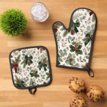 Elegant kerst botanisch patroon