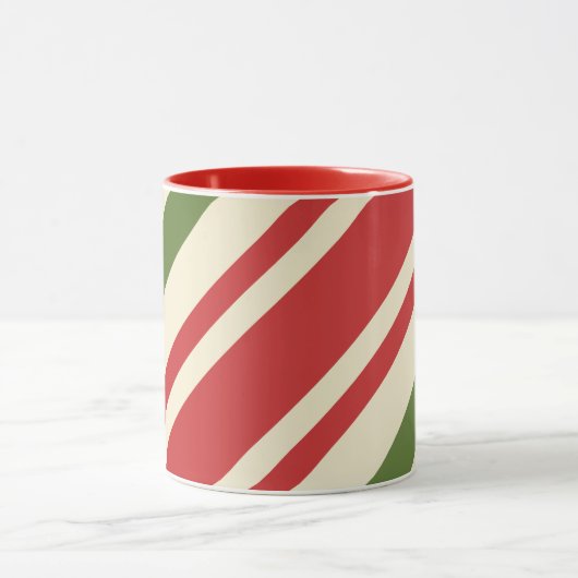 Elegant Kerst Candy Cane Mok (Midden)