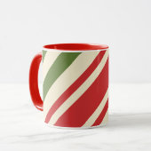 Elegant Kerst Candy Cane Mok (Voorkant links)