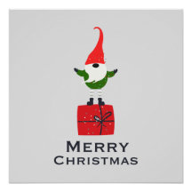 Elegant Kerst Elf Wall Art Poster